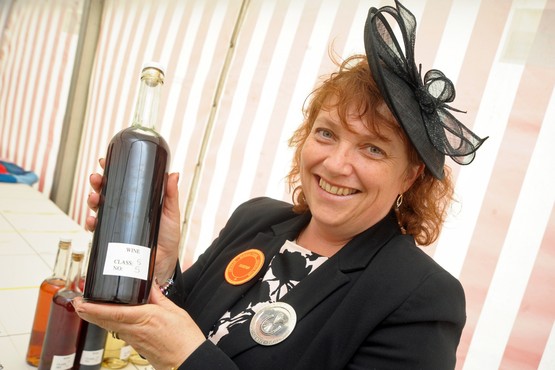 President of this year's Gwinear show Nikki Vincent who won a first prize in the domestic tent with her blackber. | Gwinear Show